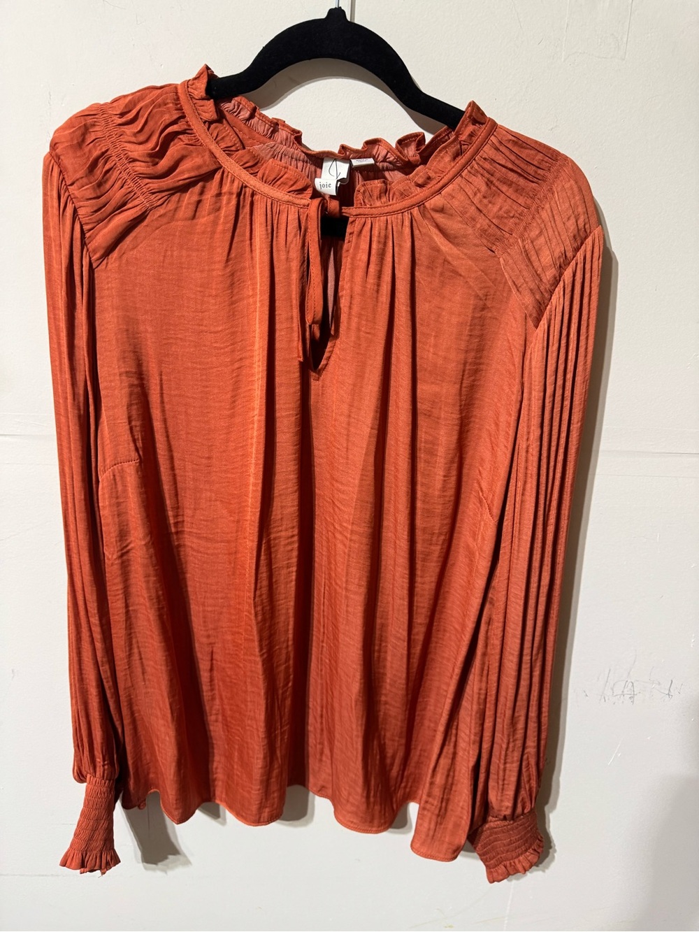 Women’s Rust Long-Sleeve Peasant Blouse